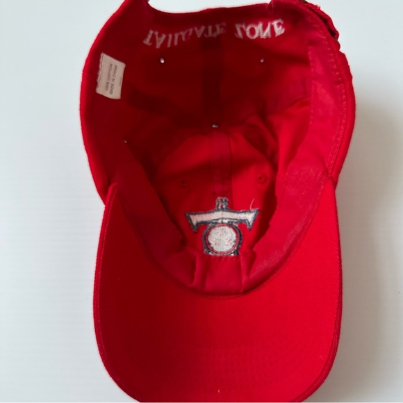 Tennessee Titans Needlepoint Red Cap Hat Tailgating Zone Adjustable - Picture 5 of 7